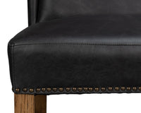 Leather Wingback Dining Chairs in Black, Sets of 2 - view 6