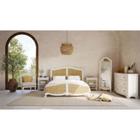 Bedroom with French Provincial bed and furniture set.