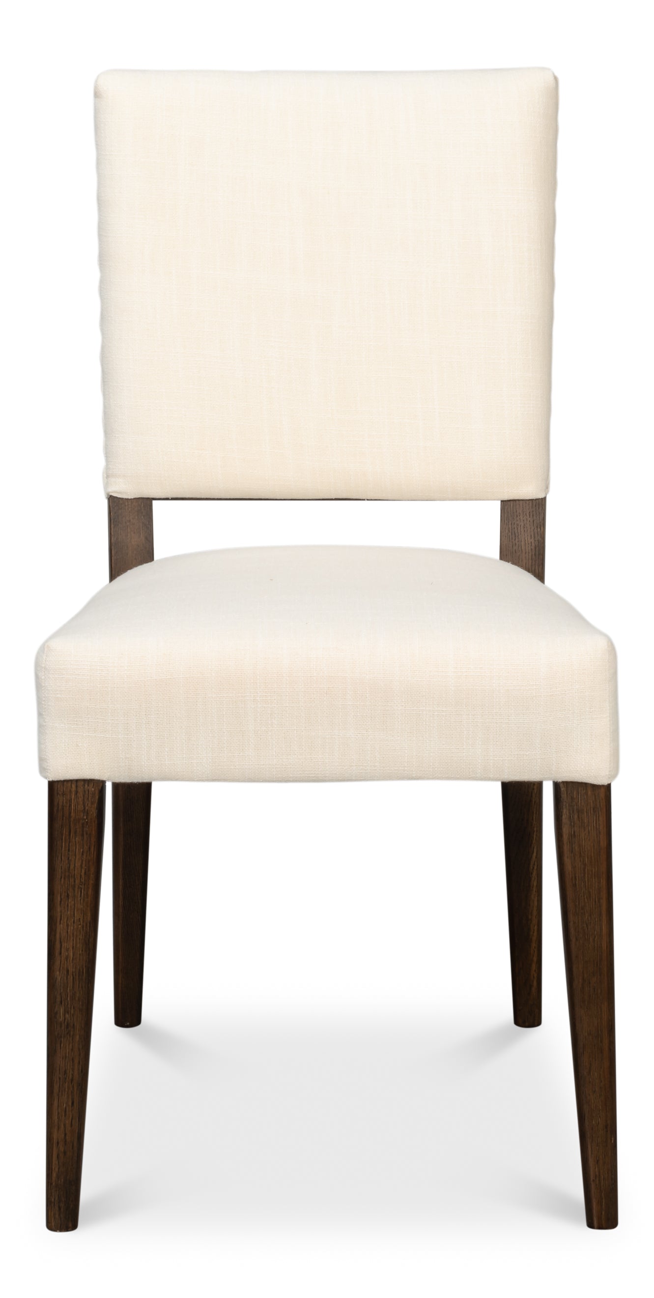 Parsons Dining Chairs in Cream with Dark Brown Legs, Sets of 2 - view 2