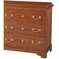 Side view of Biedermeier dresser and drawer details.