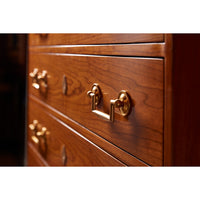 Close-up of Biedermeier dresser drawer handles.