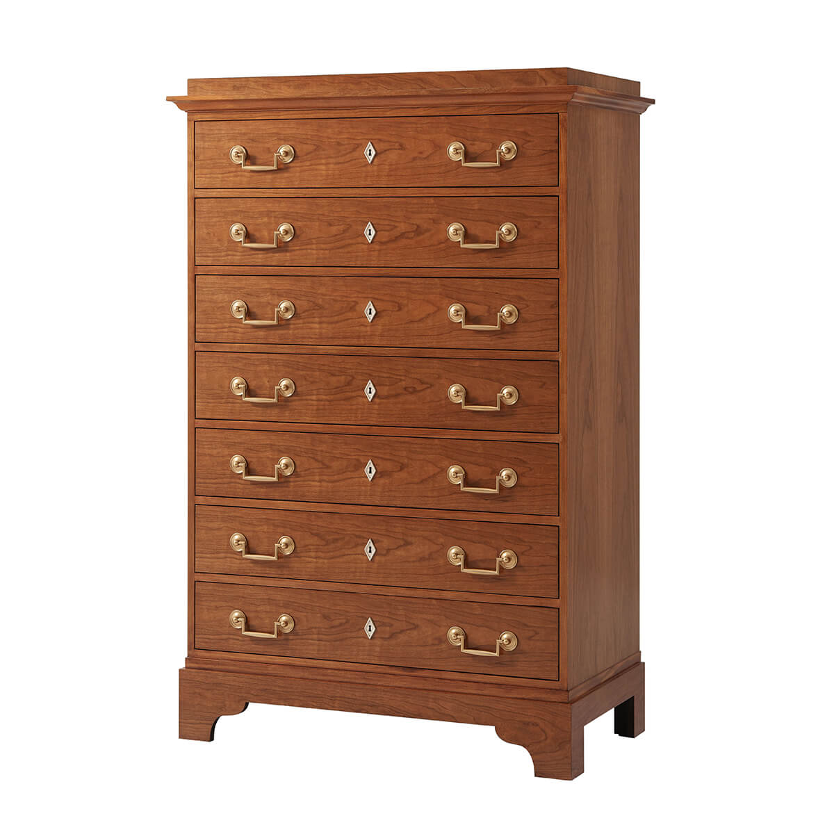 Biedermeier Sémanier Chest of Drawers, full front view.