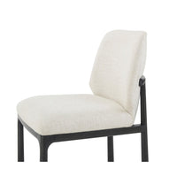 Cushion detail on Black Art Deco dining chair.