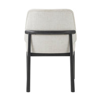Back close-up of Black Art Deco dining chair.