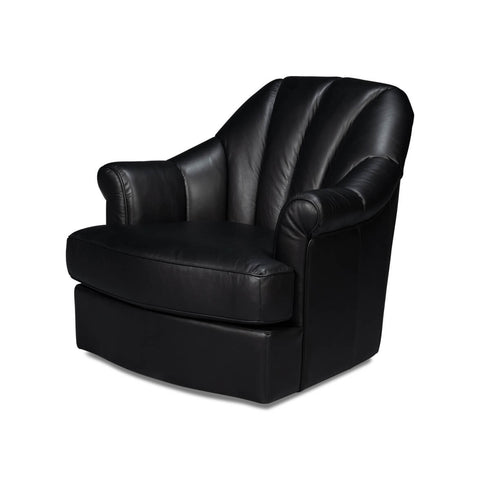 Black Leather Swivel Chair