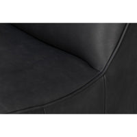 Close-up of seat stitching on swivel slipper chair.