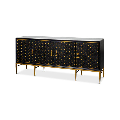 Mid Century Modern Black Sideboard Buffet