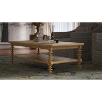 Bobbin Leg Coffee Table in living room setting.