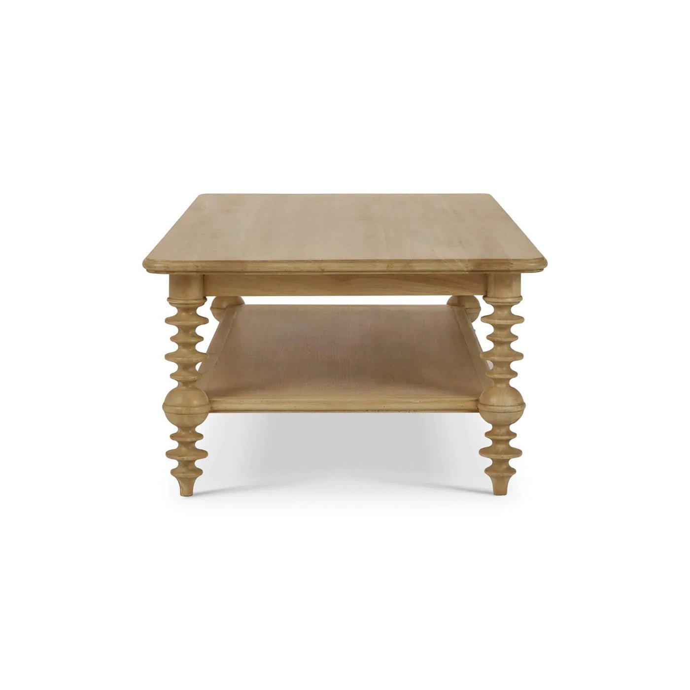Bobbin Leg Coffee Table side view.