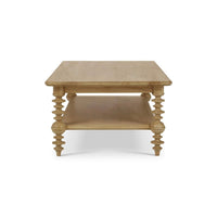 Bobbin Leg Coffee Table side view.