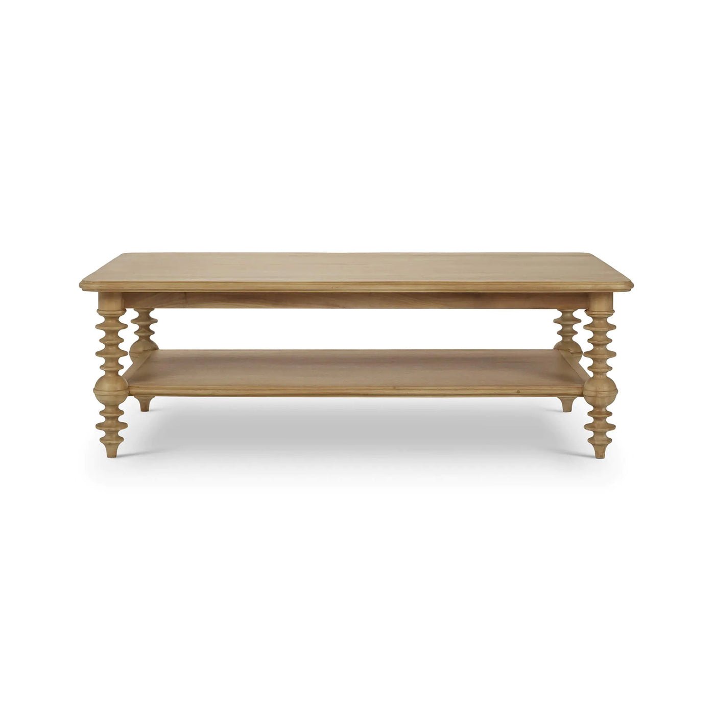 Bobbin Leg Coffee Table full front view.