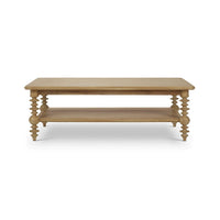 Bobbin Leg Coffee Table full front view.