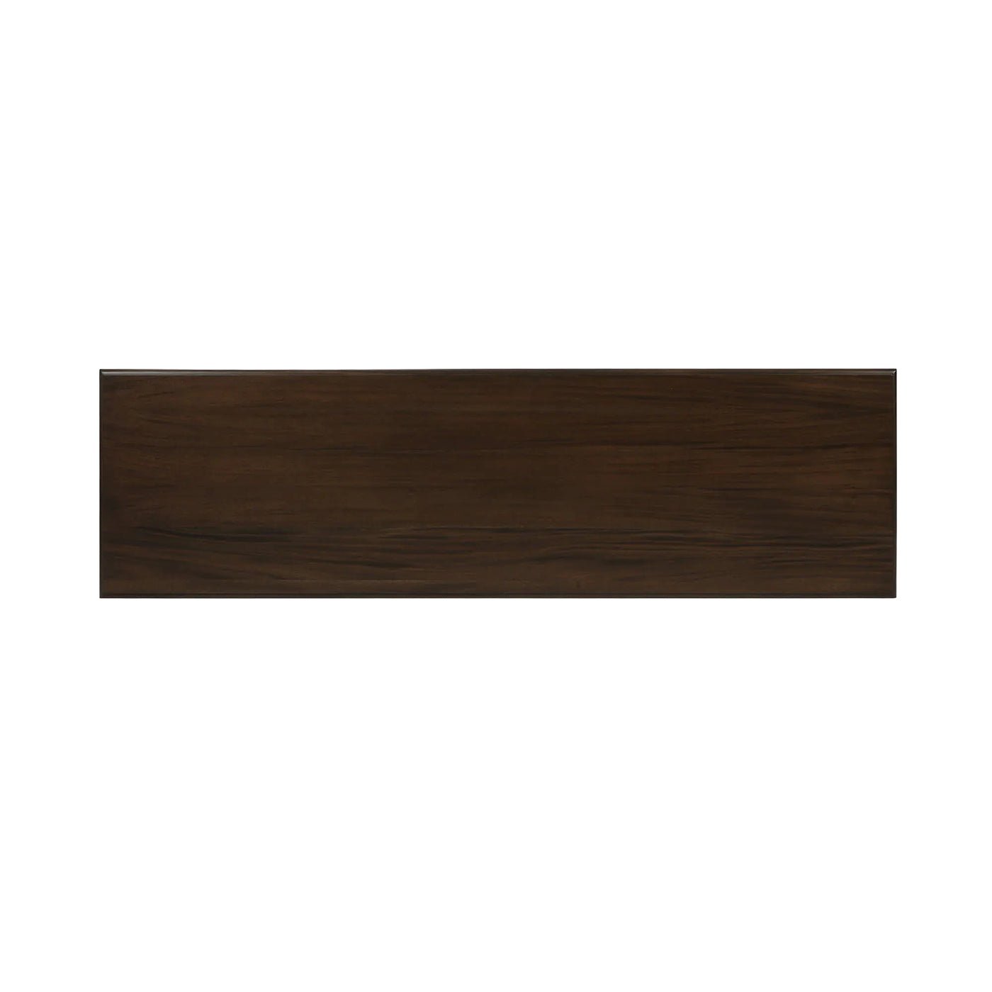 Top view of console table showing wood grain detail.