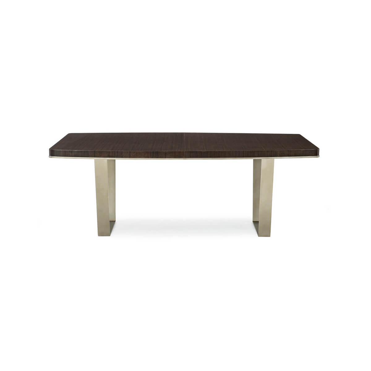 Front side view of Art Deco extension dining table.