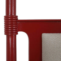 Faux Bamboo Upholstered King Canopy Bed - Scarlet Finish, frame detail
