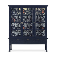 Chippendale Style Faux Bamboo Display Cabinet - Front view