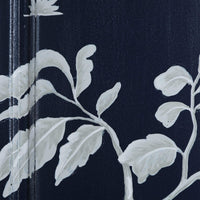 Chippendale Style Faux Bamboo Display Cabinet - Botanical artwork detail