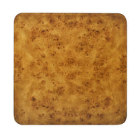 Art Deco burl side table top view.