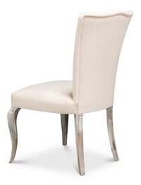 Louis XV Dining Chairs in Cream with Silvered Legs, Sets of 2 - view 5