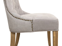 Tufted Dining Chairs in Gray Leather, Sets of 2 - view 9