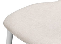 Sculpted Mid-Century Dining Chair in Cream with White Legs - view 10