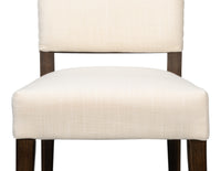 Parsons Dining Chairs in Cream with Dark Brown Legs, Sets of 2 - view 6