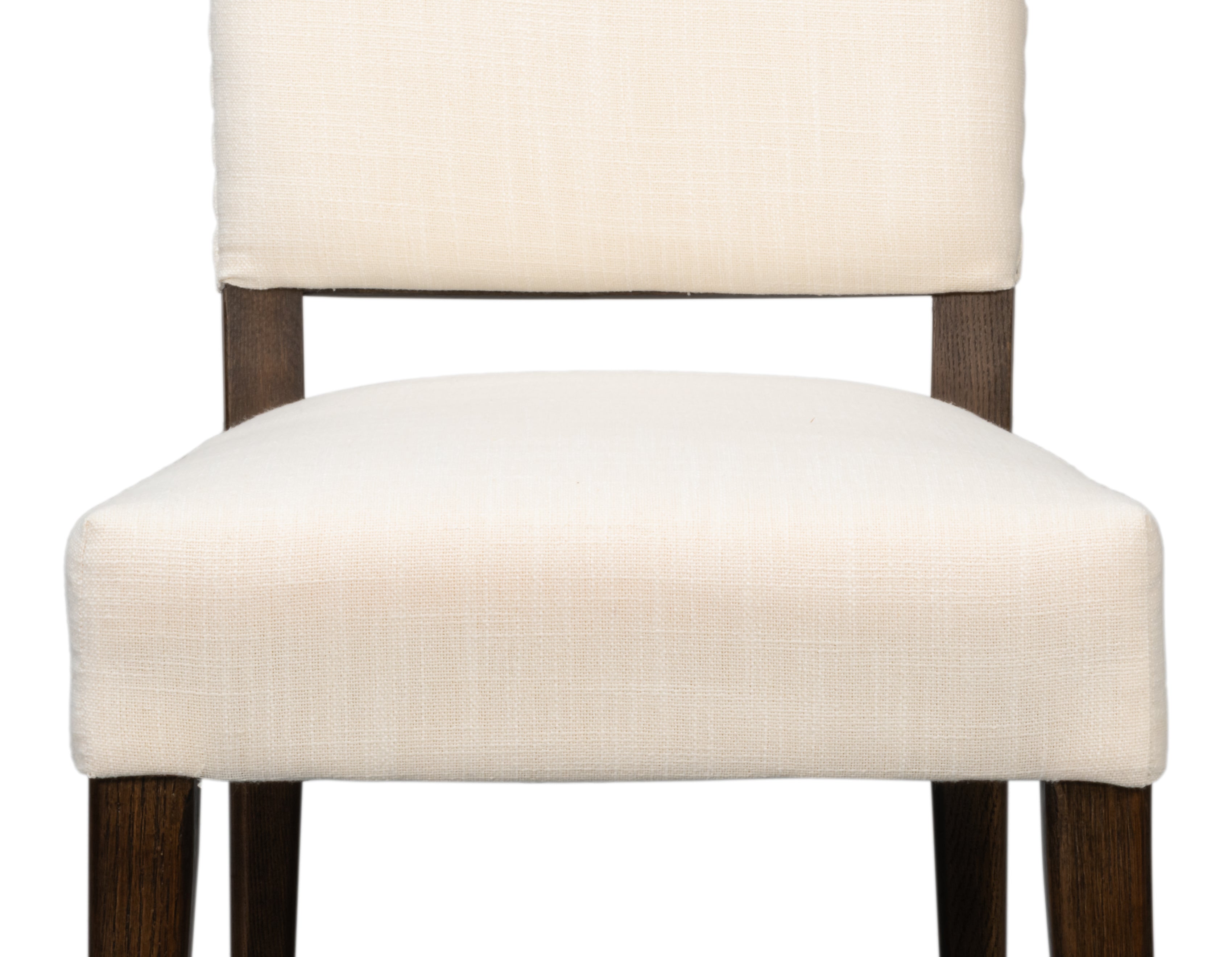 Parsons Dining Chairs in Cream with Dark Brown Legs, Sets of 2 - view 6