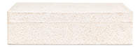 Shagreen Leather Box in Ivory, Set of 2