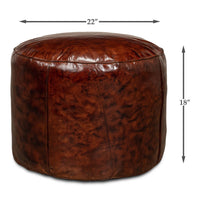 Dimensions of leather stool, 22