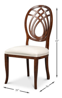 Neoclassical Dining Chairs, Ribbon Backs in Walnut, Sets of 2 - view 11