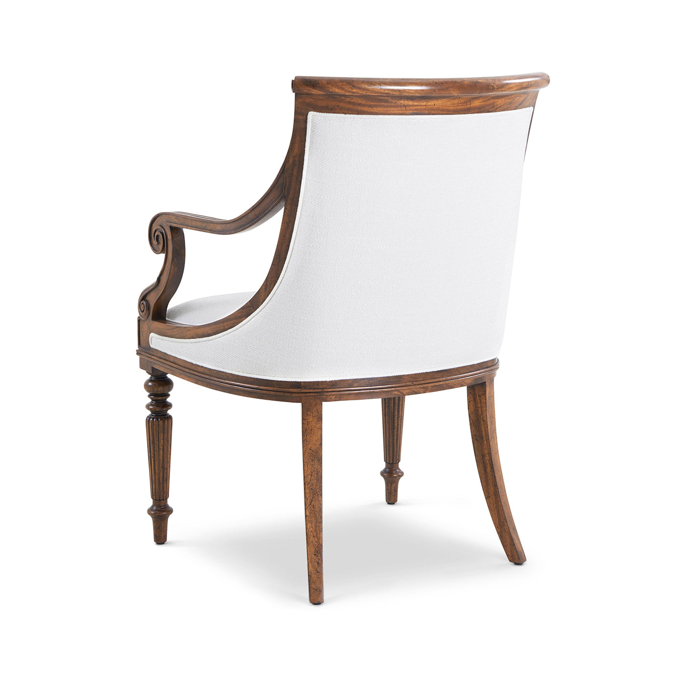 Back view of Regency mahogany dining armchair.