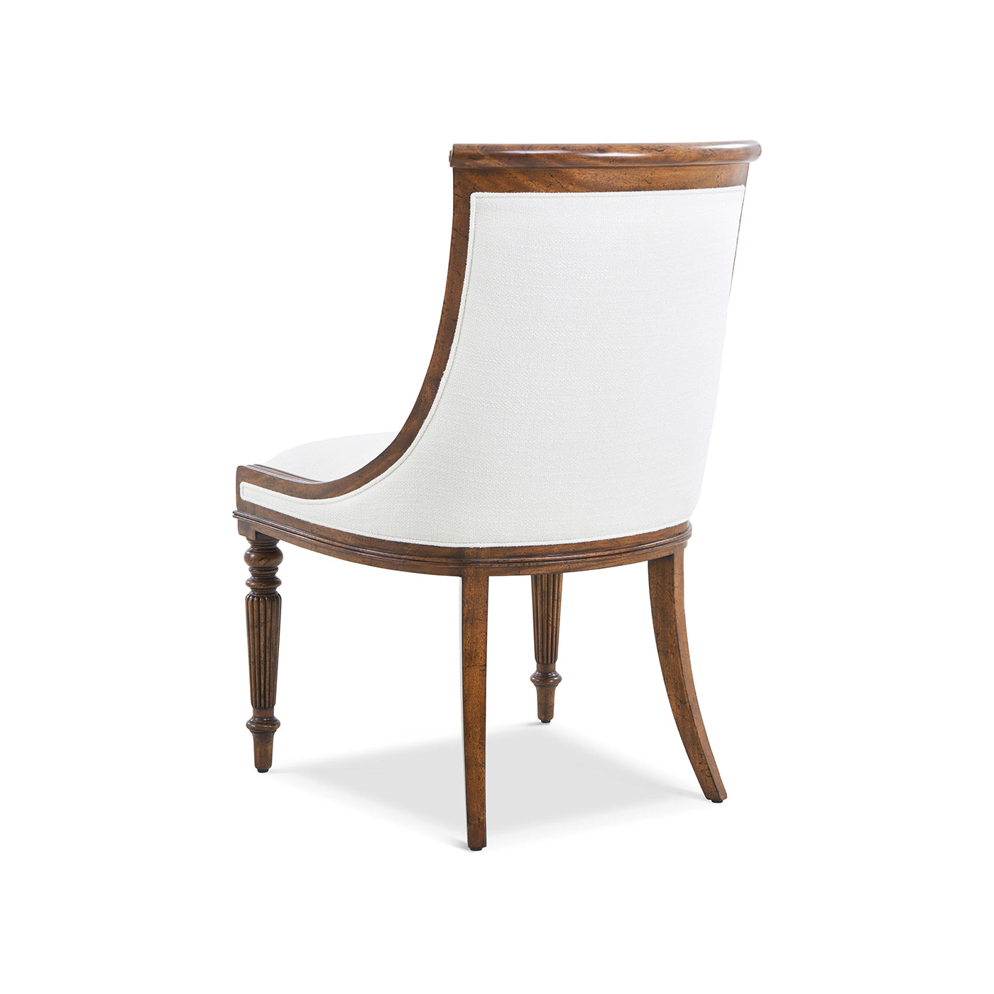Back view of Regency mahogany dining chair.