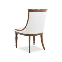 Back view of Regency mahogany dining chair.