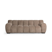 Channel-Cushioned Upholstered Sofa