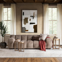 Channel-Cushioned Upholstered Sofa, view 7