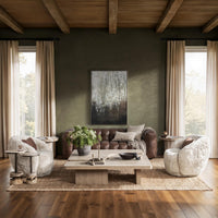 Channel-Tufted Leather Sofa, view 8