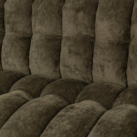Channel-Tufted Sofa with Oak Frame - Olive Green, view 6