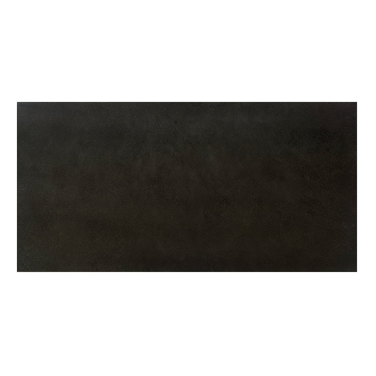 Top-down view of charcoal desk surface, modern finish.