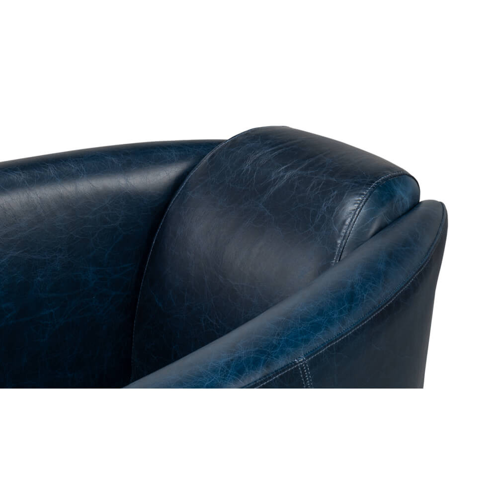 Close-up, back cushion detail on club chair.