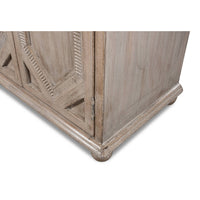 Corner detail of French Grey Sideboard, base.