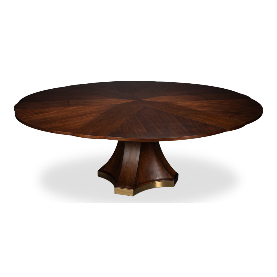 Chelsea Round Extendable Dining Table - Dark Walnut, view 4