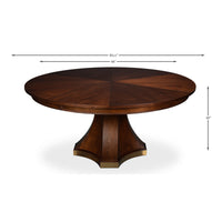 Chelsea Round Extendable Dining Table - Dark Walnut, view 6