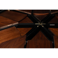 Chelsea Round Extendable Dining Table - Dark Walnut, view 9