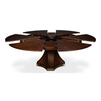 Chelsea Round Extendable Dining Table - Dark Walnut