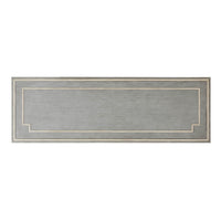 Top view of painted cabinet surface design.