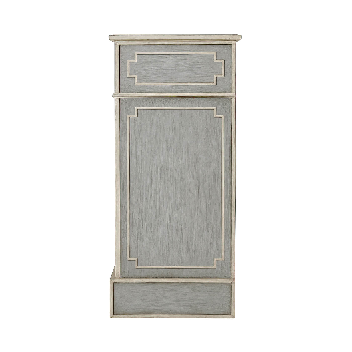 Side view of Chinese Chippendale cabinet design.