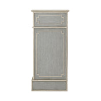 Side view of Chinese Chippendale cabinet design.