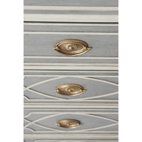 Close-up of drawer handle on Chinese Chippendale chest.