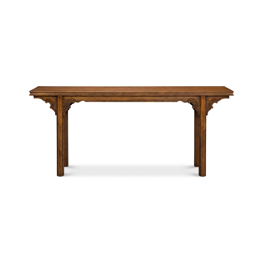 Front view of Chinese Ming style console table.
