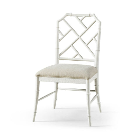 Chippendale Bamboo Dining Chair - White